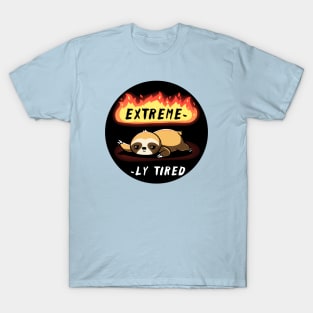 Extremely Tired Cute funny Bear Panda animal lover quote Artwork T-Shirt